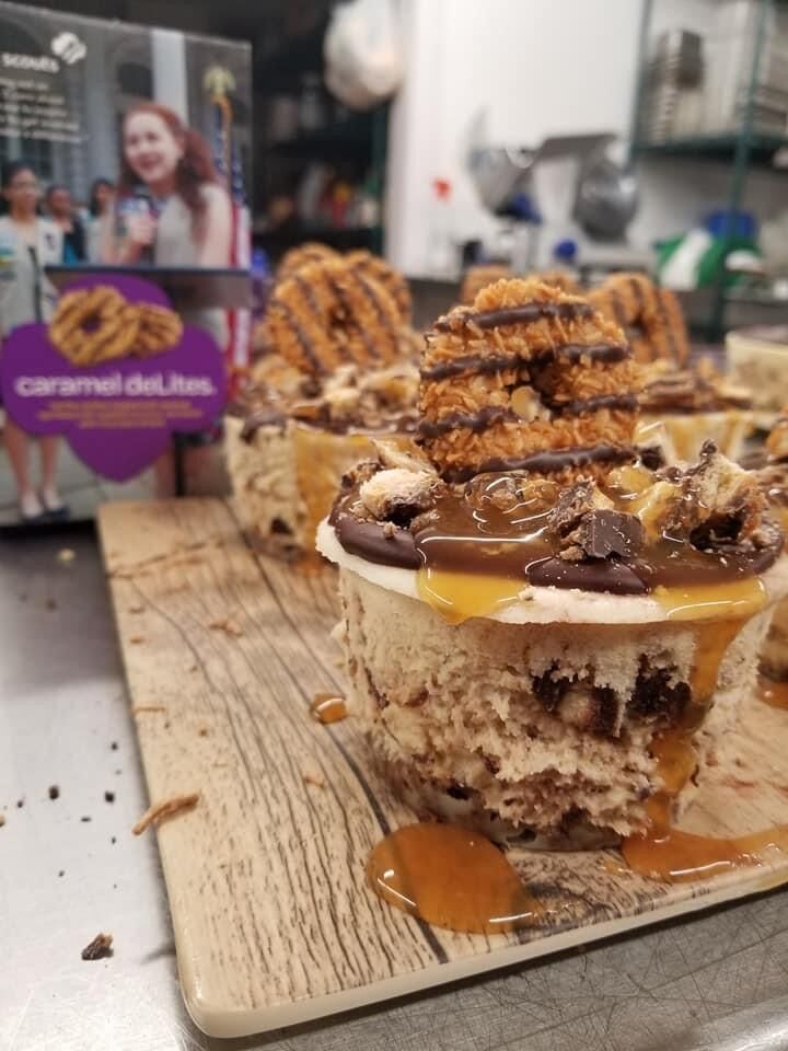 Girl Scout cookie cheesecake